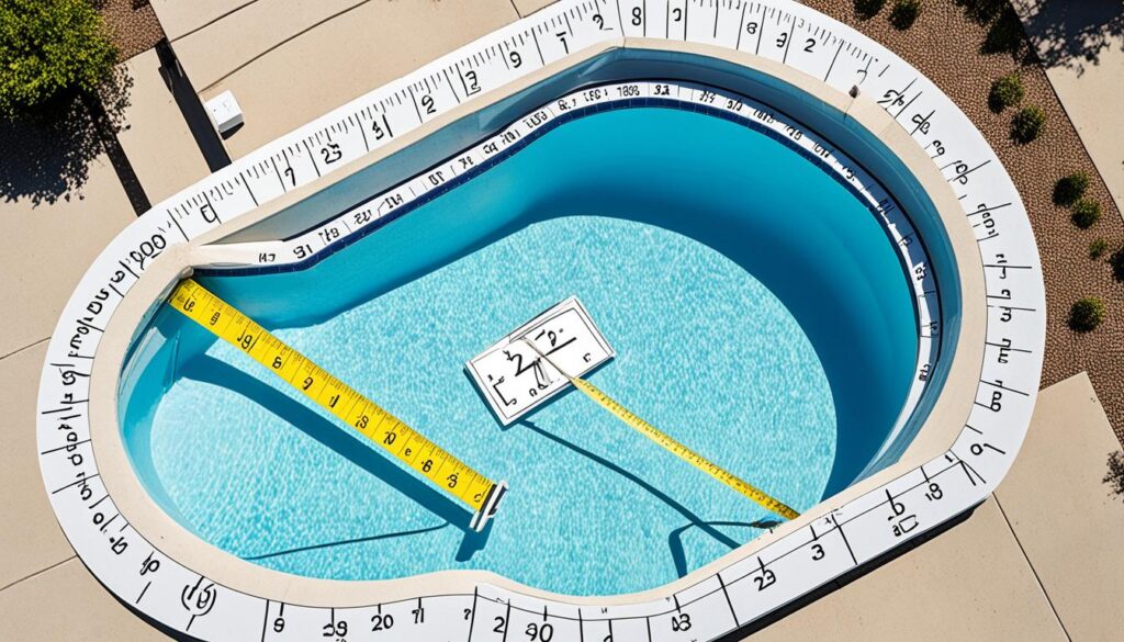 como calcular volume piscina oval