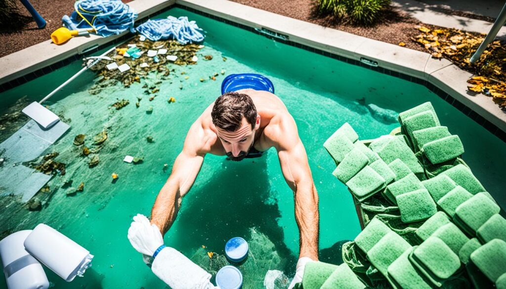 como eliminar a água verde da piscina